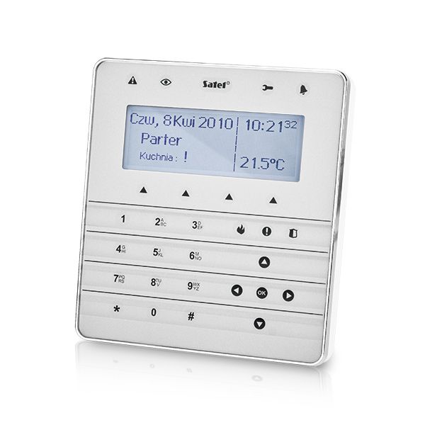 Tastatura alarma LCD alb